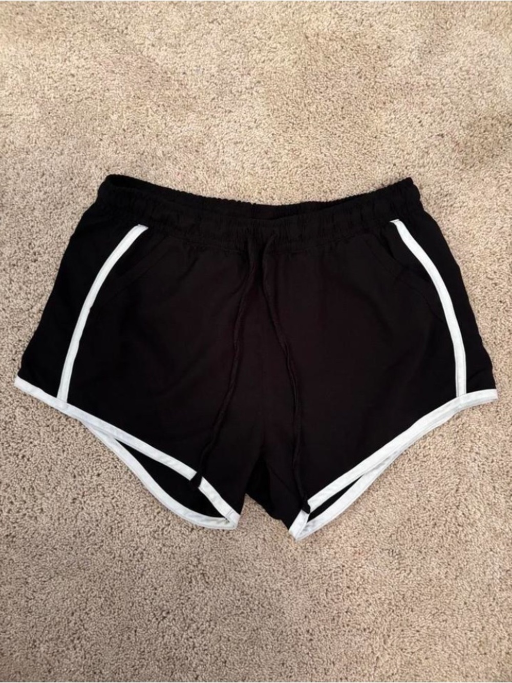 Aeropostale Black Women’s Athletic Shorts with White Trim